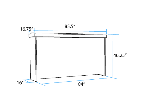 Horizontal Twin Long Murphy Bed Closed Dimensions - The Wallbed Factory