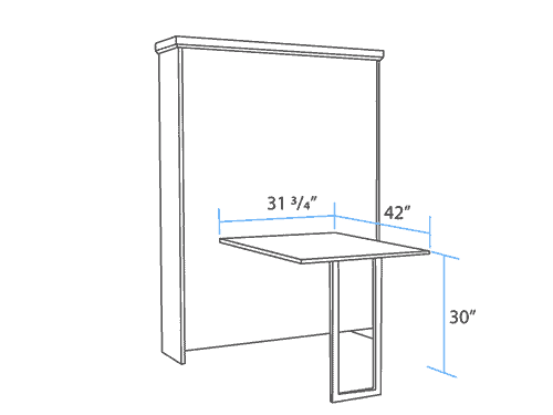 Vertical Queen Murphy Bed Closed Dimensions - The Wallbed Factory